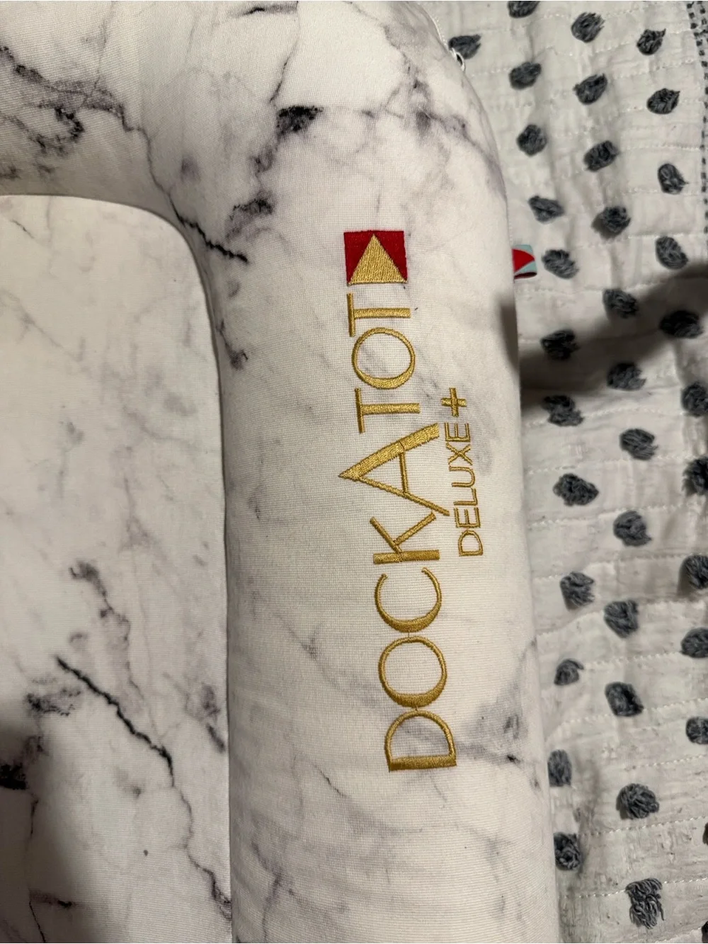 DockATot Deluxe+ Infant Lounger in White Marble
